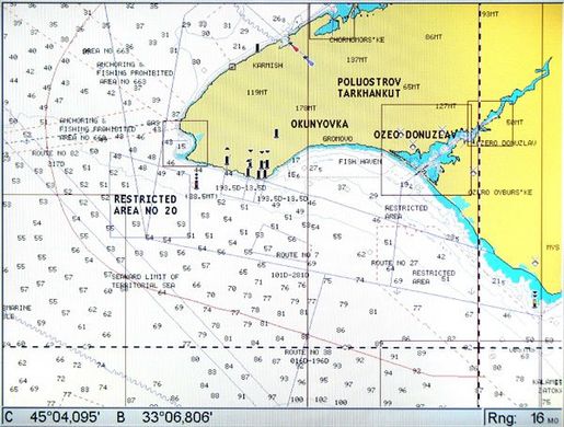 Карта Днепр, Средиземное и Черное море для Lowrance, Eagle, Humminbird