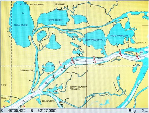 Карта Дніпро, Середземне та Чорне море для Lowrance, Eagle, Humminbird