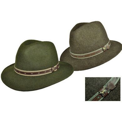 Шляпа SKOGEN® мисливський вовняний з двосторонньою стрічкою оливковий р. 58