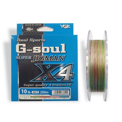 Шнур плетеный YGK Super Jig Man X4 200m #0.5 (10lb / 4.54kg)