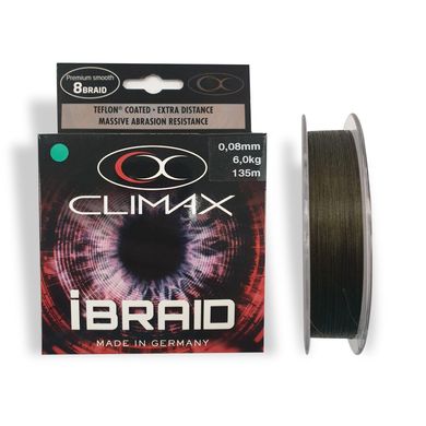 Шнур CLIMAX iBraid 8 olive 135m 0,08mm 6kg