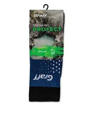 Шкарпетки Graff утеплені з вовни меріноса Trekking Protect зимові - синій - 39-42