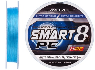 Шнур Favorite Smart PE 8x 150m 0.5 8lb sky blue