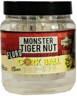 Бойли плаваючі DYNAMITE BAITS Monster Tiger Nut Fluro White Cork Ball 15mm