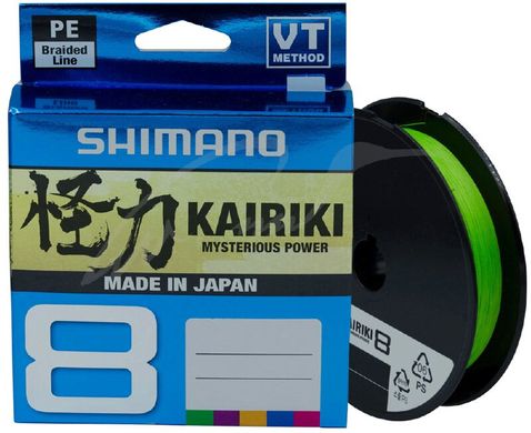 Шнур Shimano Kairiki 8 PE (Mantis Green) 150m 0.10mm 6.5kg