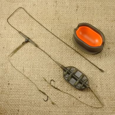 Оснастка для ловли карпа “Method flat ” + прессовалка на 2 крючка, под бойл. 30 гр