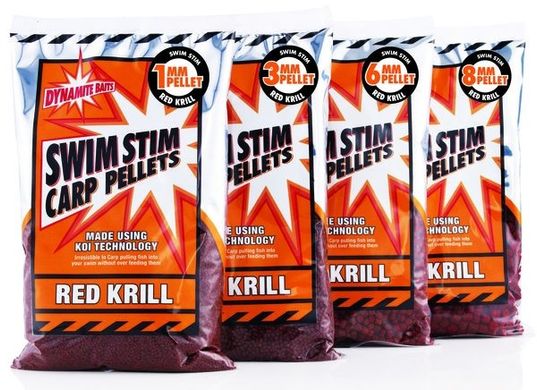 Пеллетс Dynamite Baits Swim Stim Red Krill Carp 1mm 900g