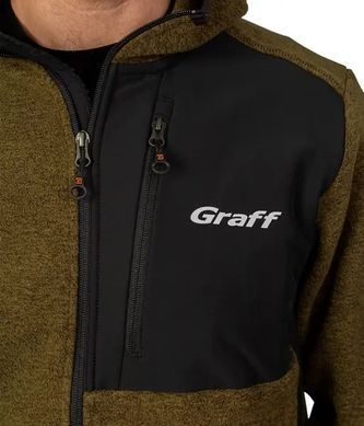 Комплект флісовий з трикотажними вставками оливковий\чорний GRAFF